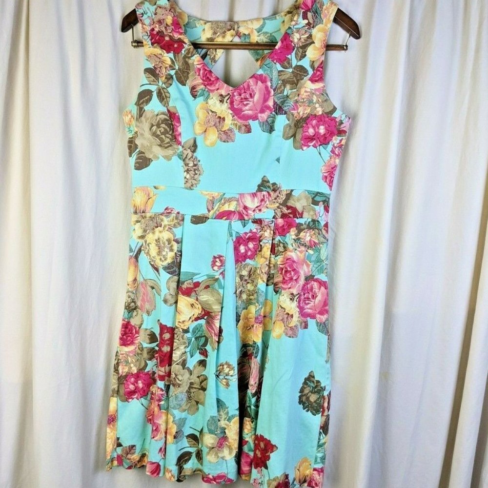 Vintage Fit n Flare Dress w Floral design